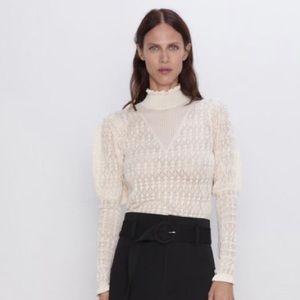 “ZARA” puff sleeve sweater
